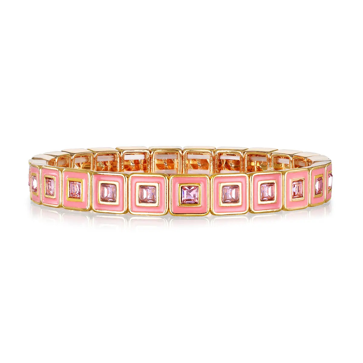 Athens Pink Square Bracelet