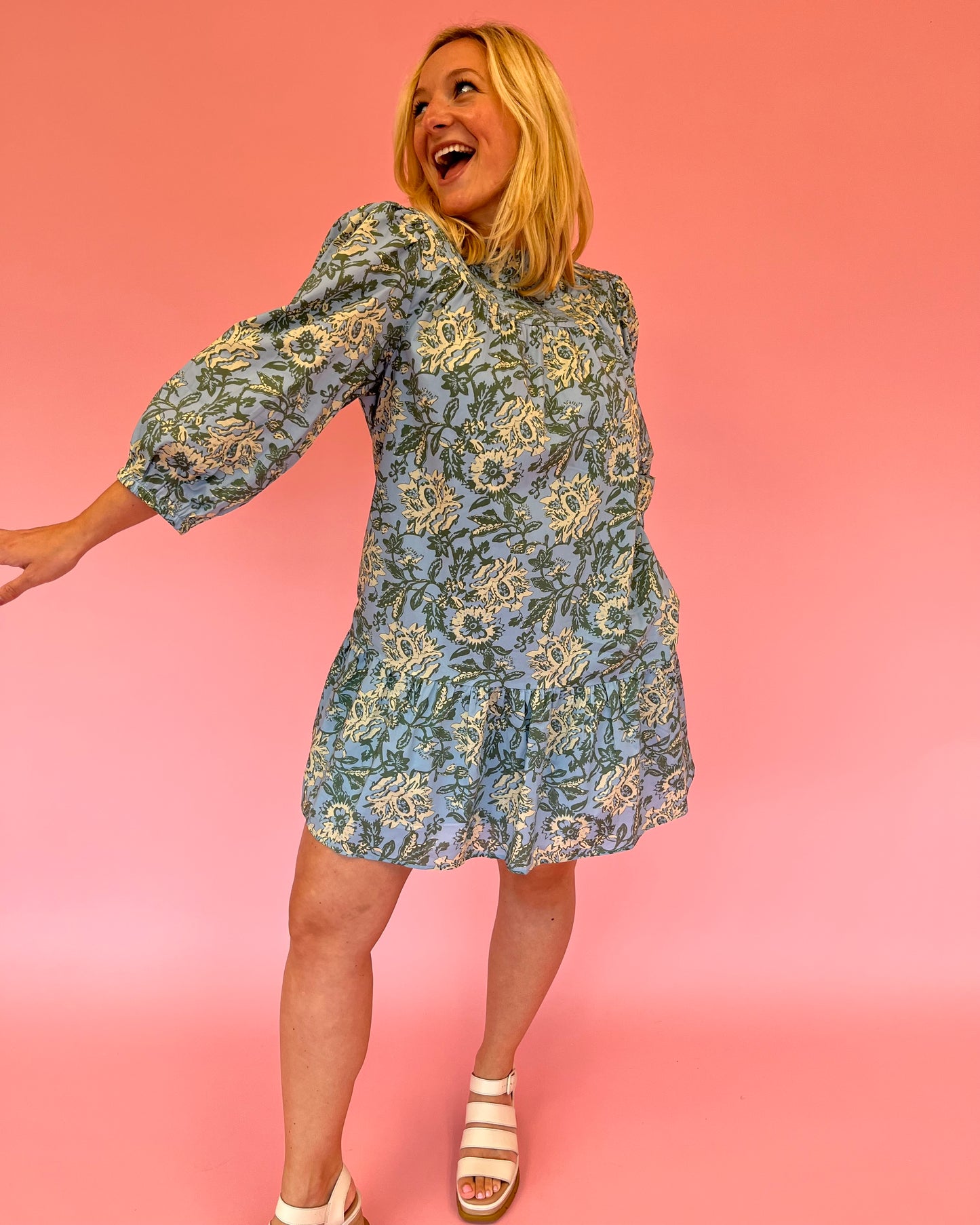 Ronnie Long Sleeve Floral Dress