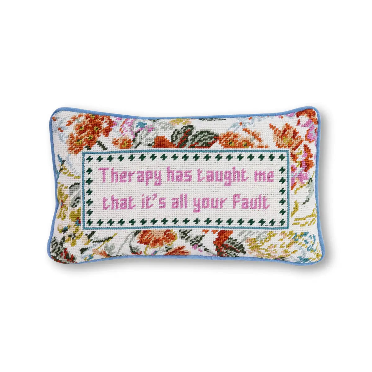 Therapy Taught Me Needlepoint Pillow