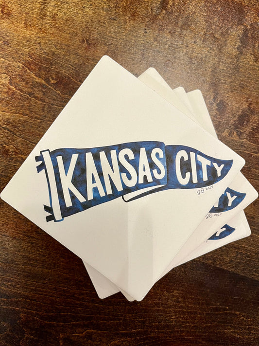 Kansas City Pennant Coaster