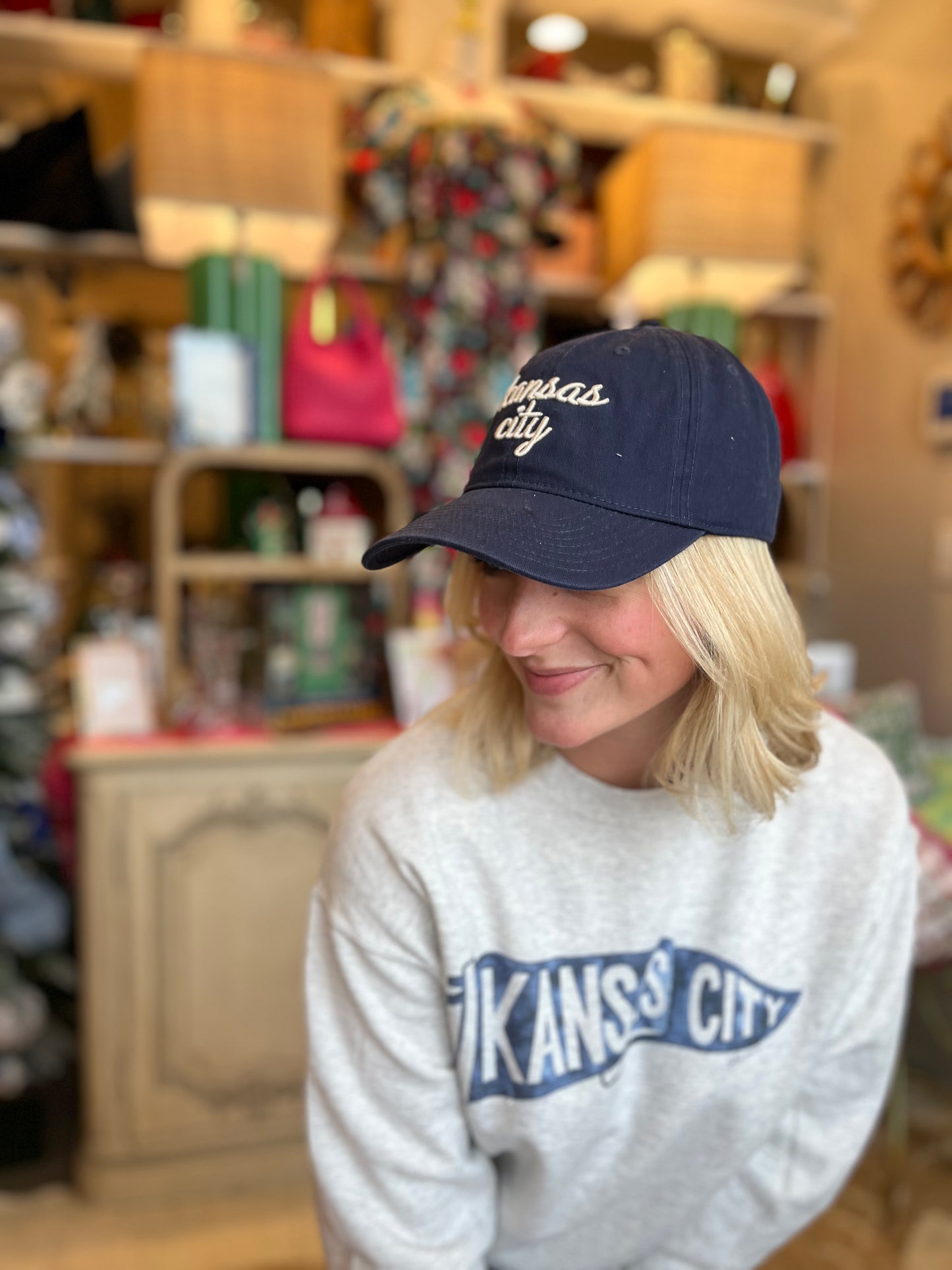 Kansas City Script Hat - Navy