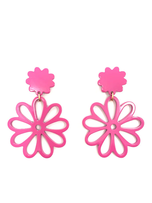 Dahlia Hot Pink Earrings