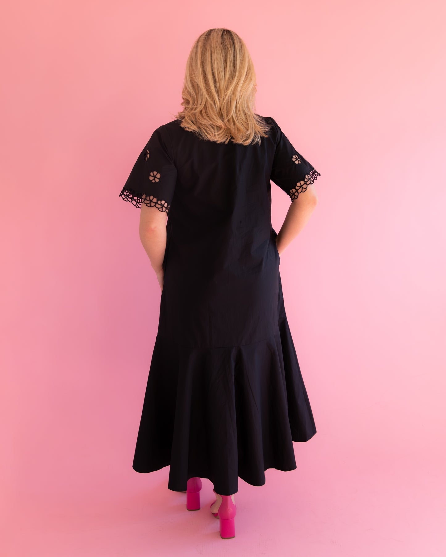 Mary Kate Black Midi Dress