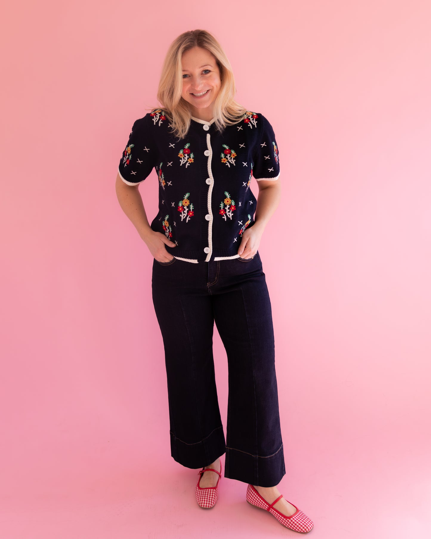 Harper Dark Seam Detail Jeans