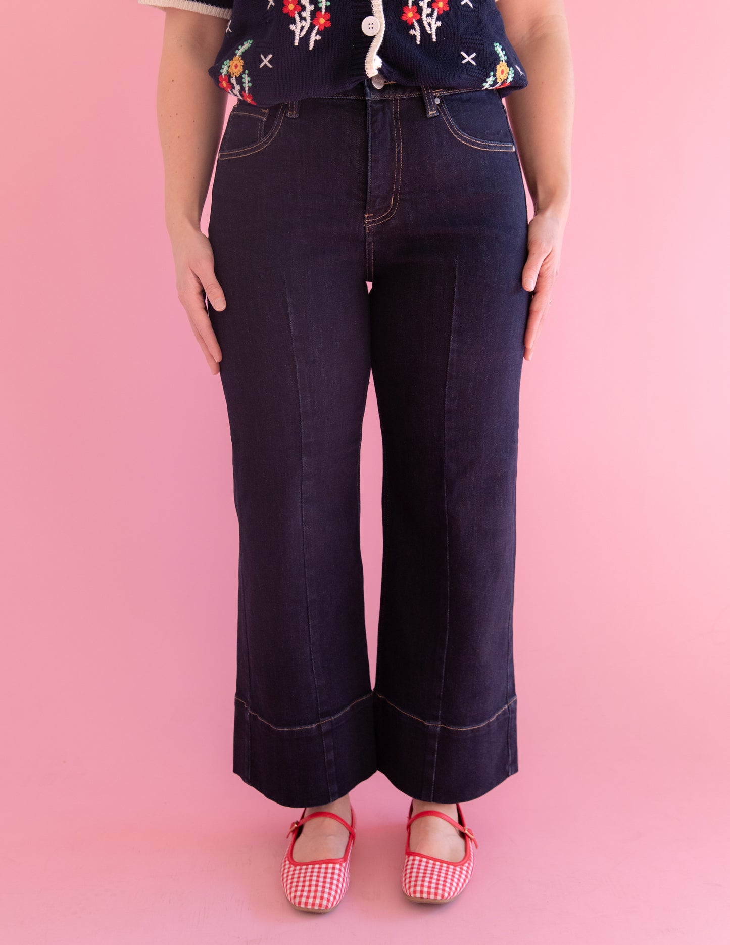 Harper Dark Seam Detail Jeans