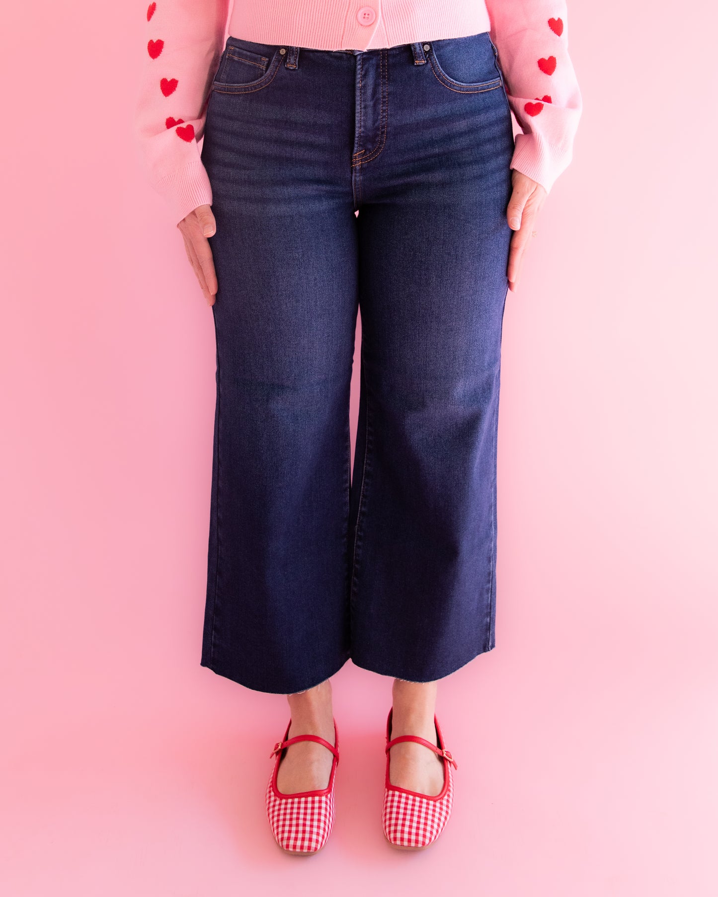 Mary Grace Dark High Rise Crop Jean