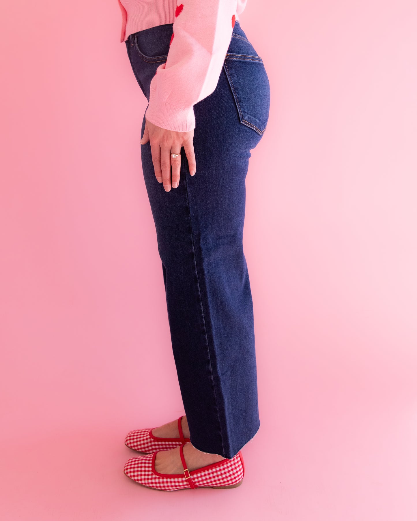 Mary Grace Dark High Rise Crop Jean