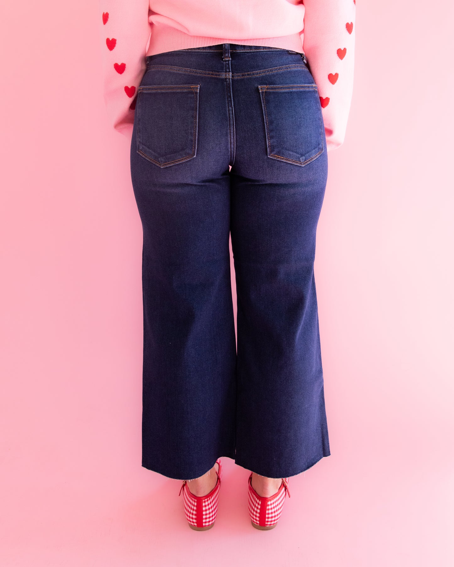 Mary Grace Dark High Rise Crop Jean