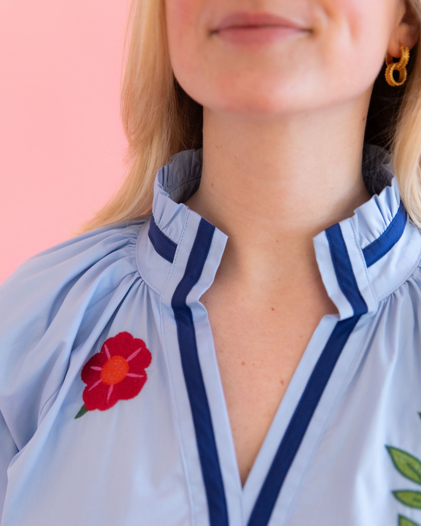Joey Blue Floral Top