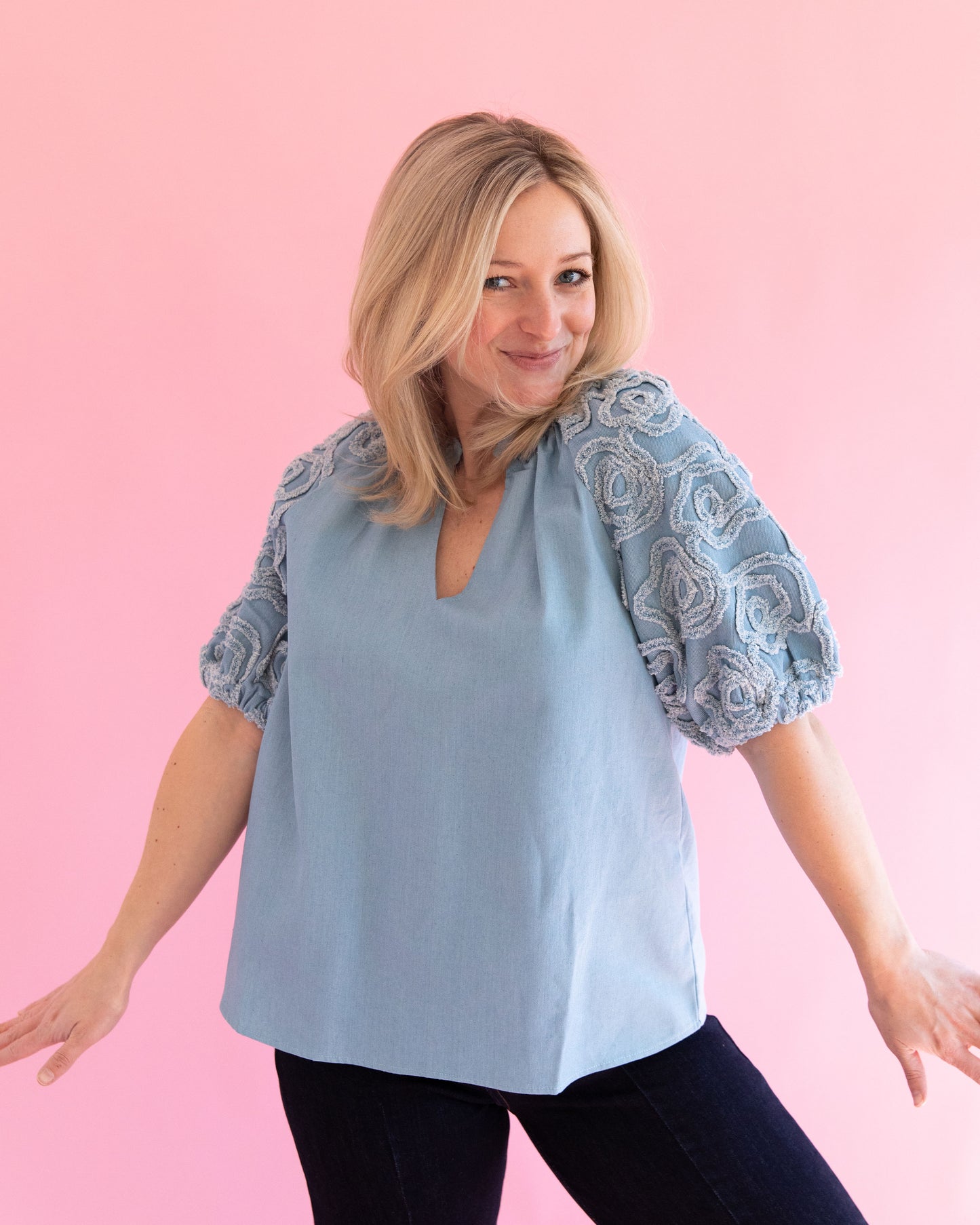 Gracie Denim Top