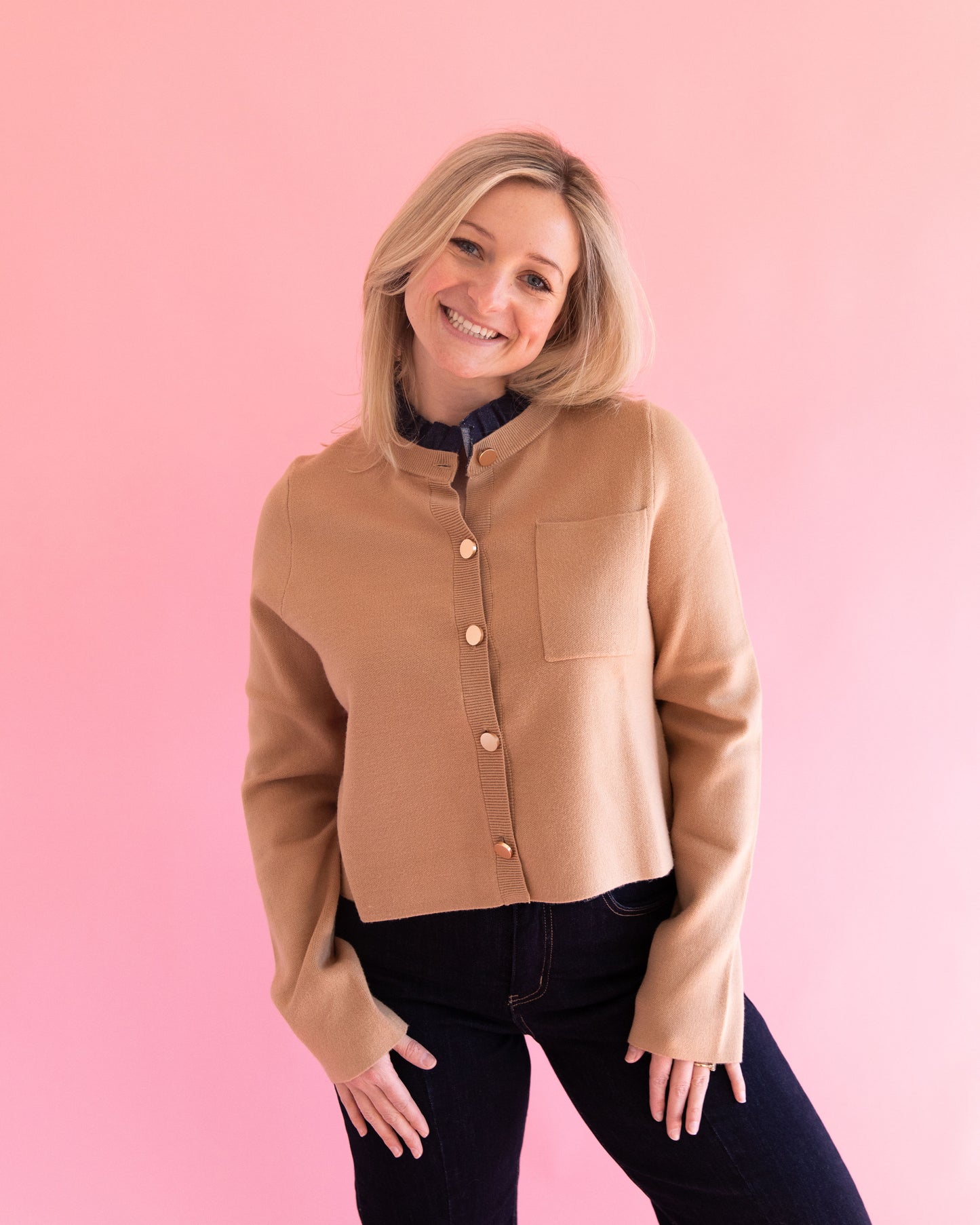 Elizabeth Caramel Cardigan