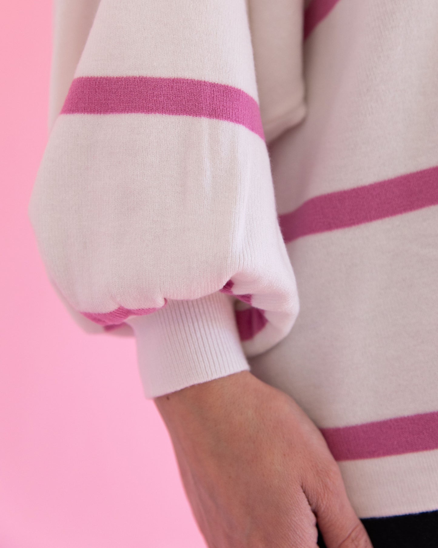 Colorful Stripe Color Block Sweater