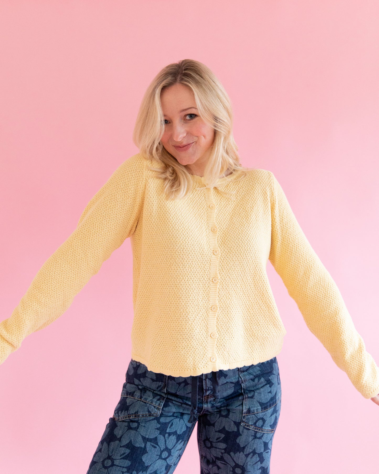 Sophie Butter Yellow Cardigan