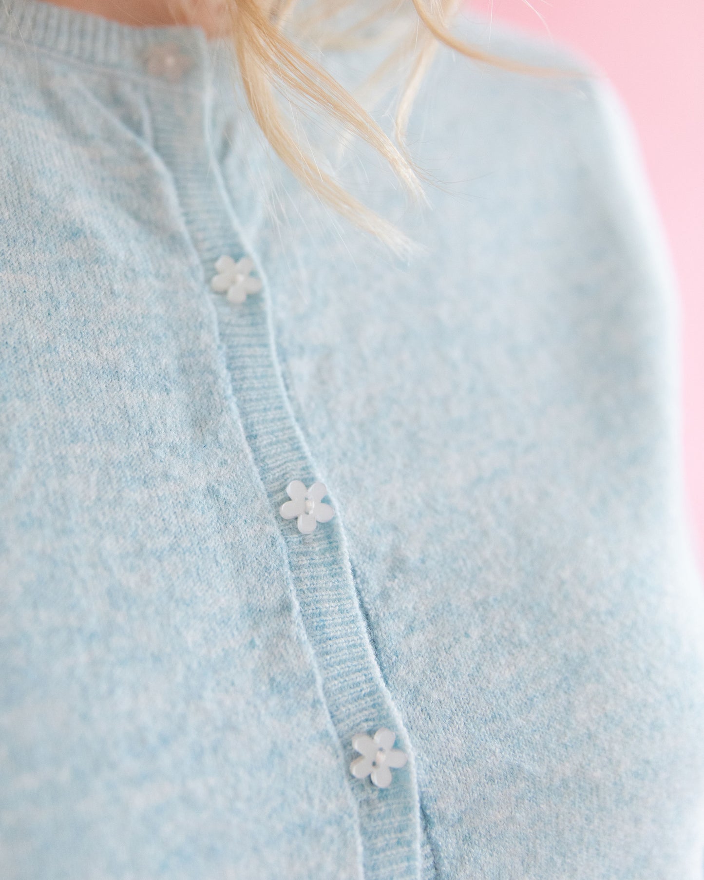 Thalia Light Blue Knit Cardigan