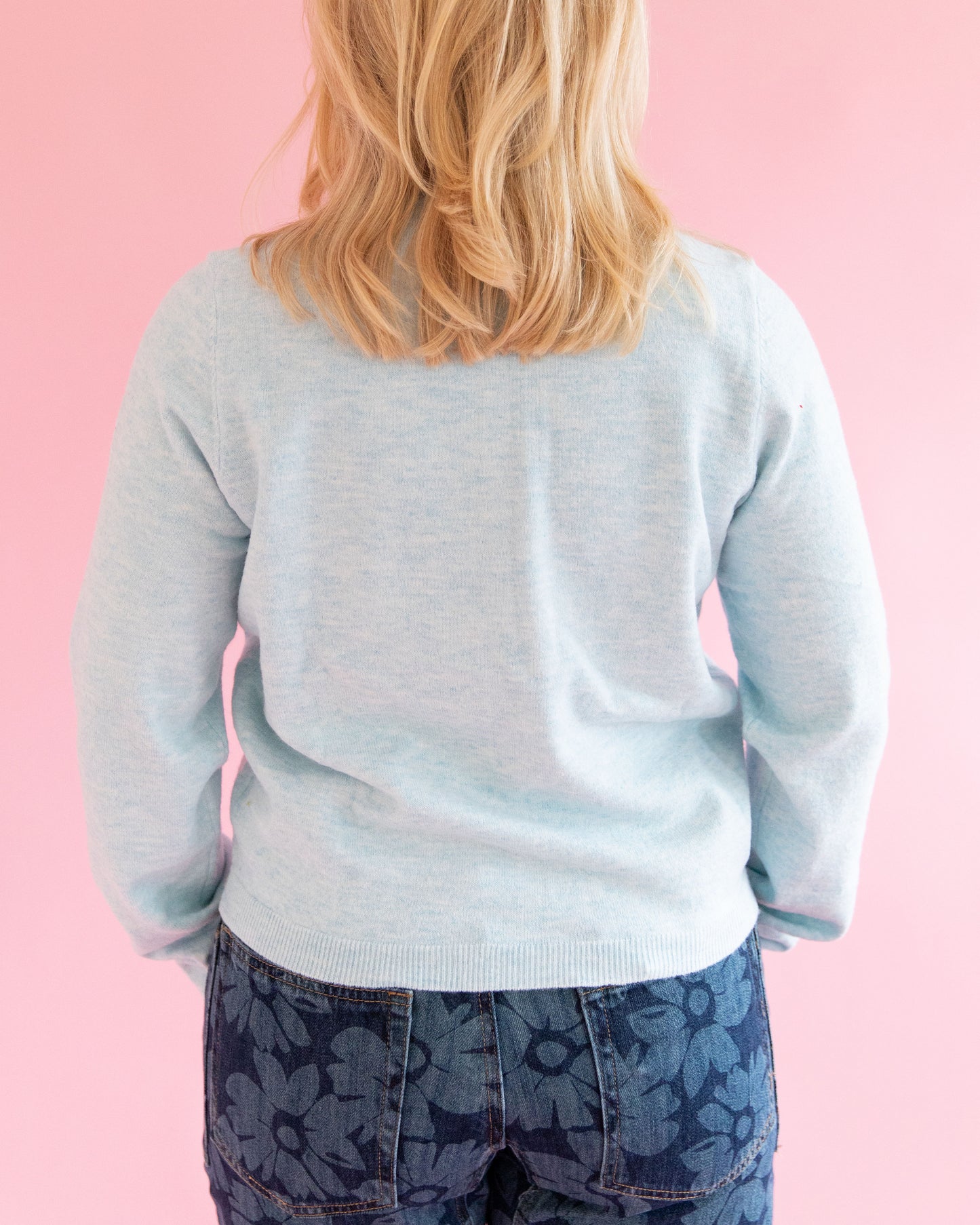 Thalia Light Blue Knit Cardigan