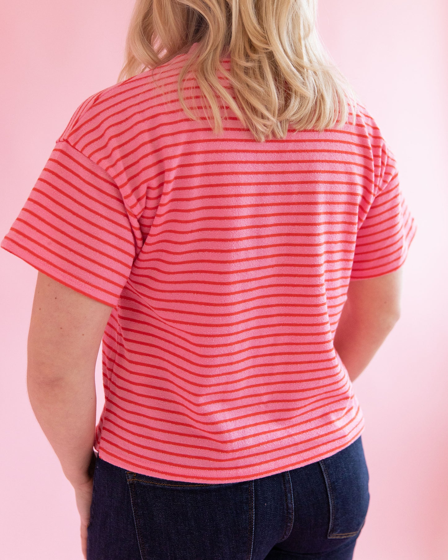 Claire Pink Stripe Tee