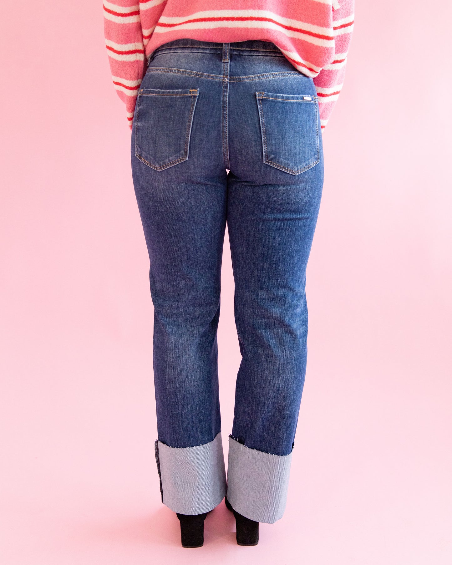 Bailey Dark Cuff Straight Jean