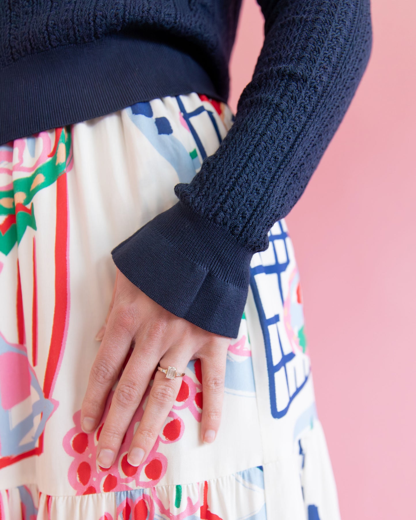 Tilly Navy Knit Cardigan