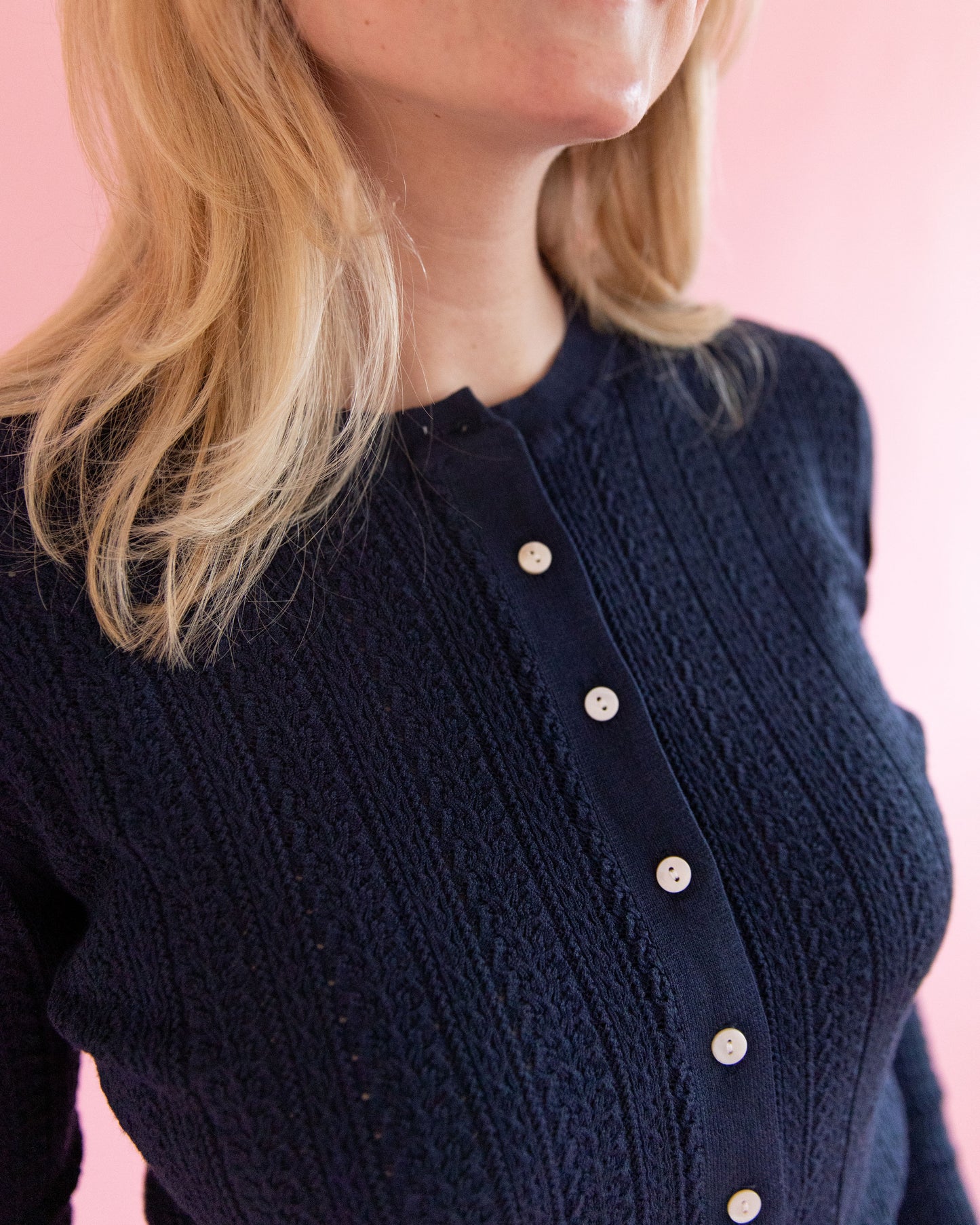 Tilly Navy Knit Cardigan