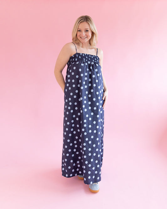 Gracie Blue Polka Dot Dress
