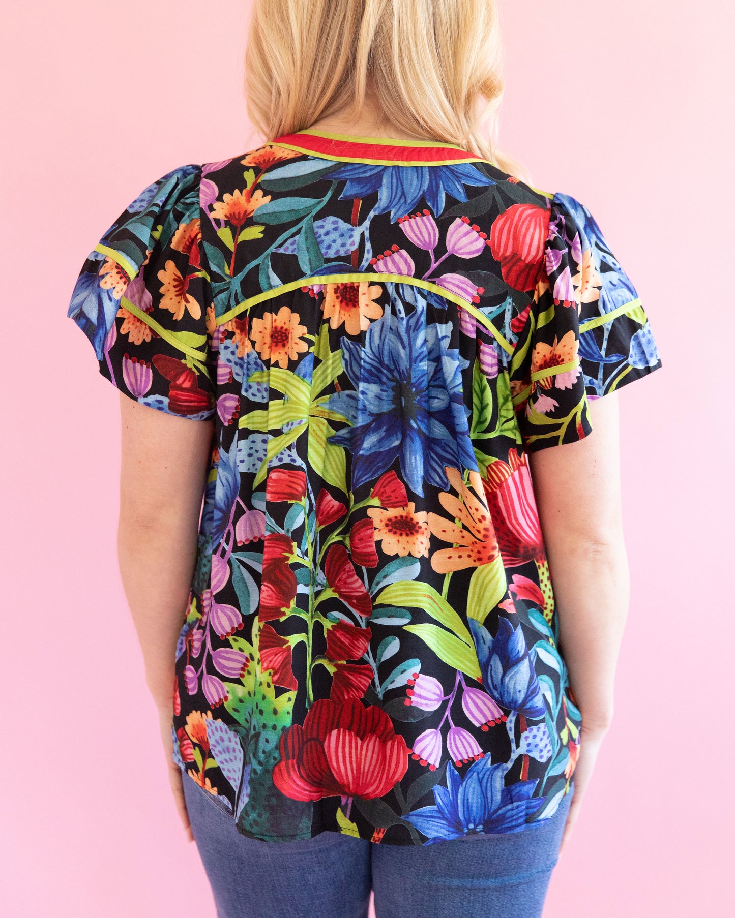 Cara Black Floral Top