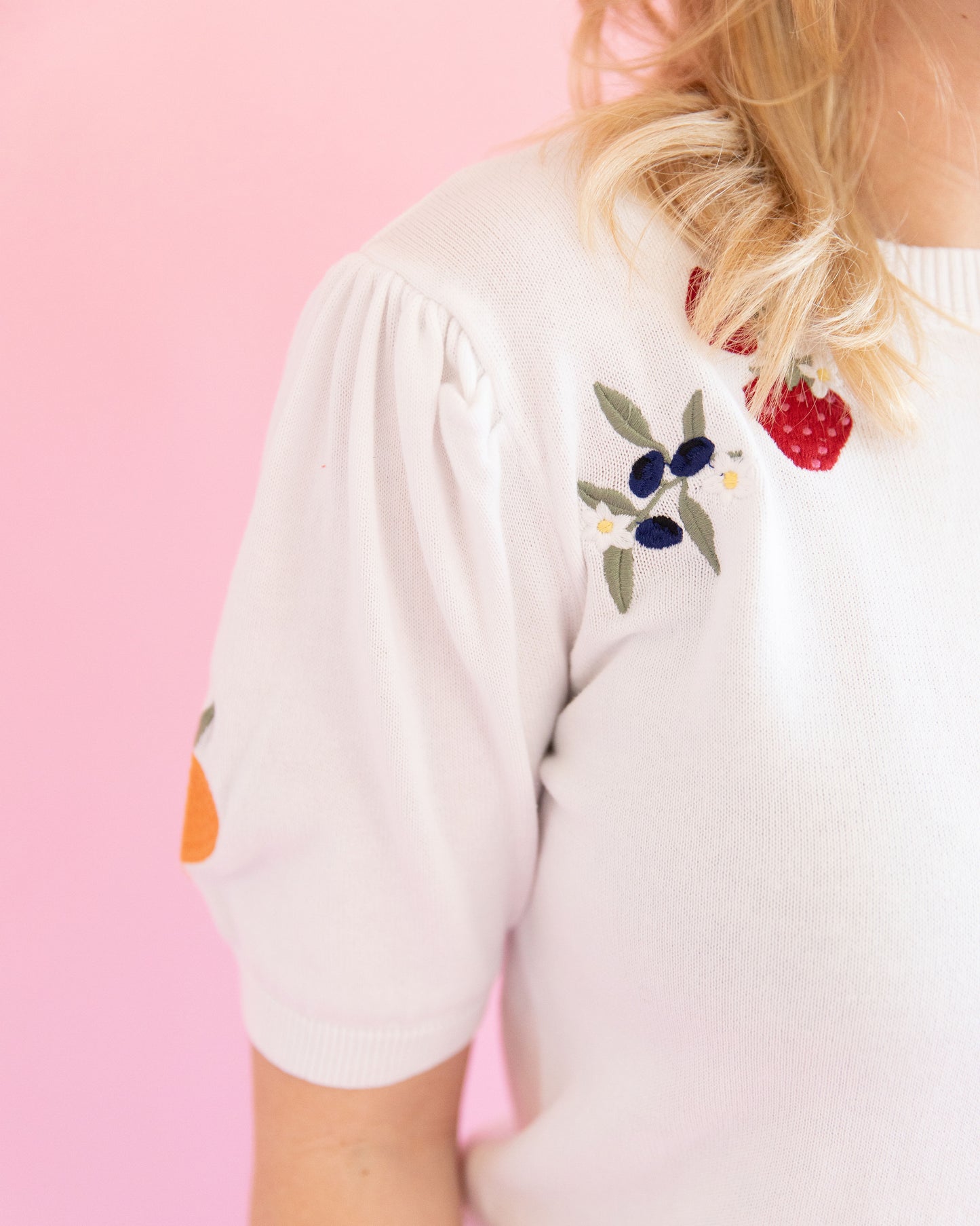 Emmy Fruit Short Sleeve Sweater