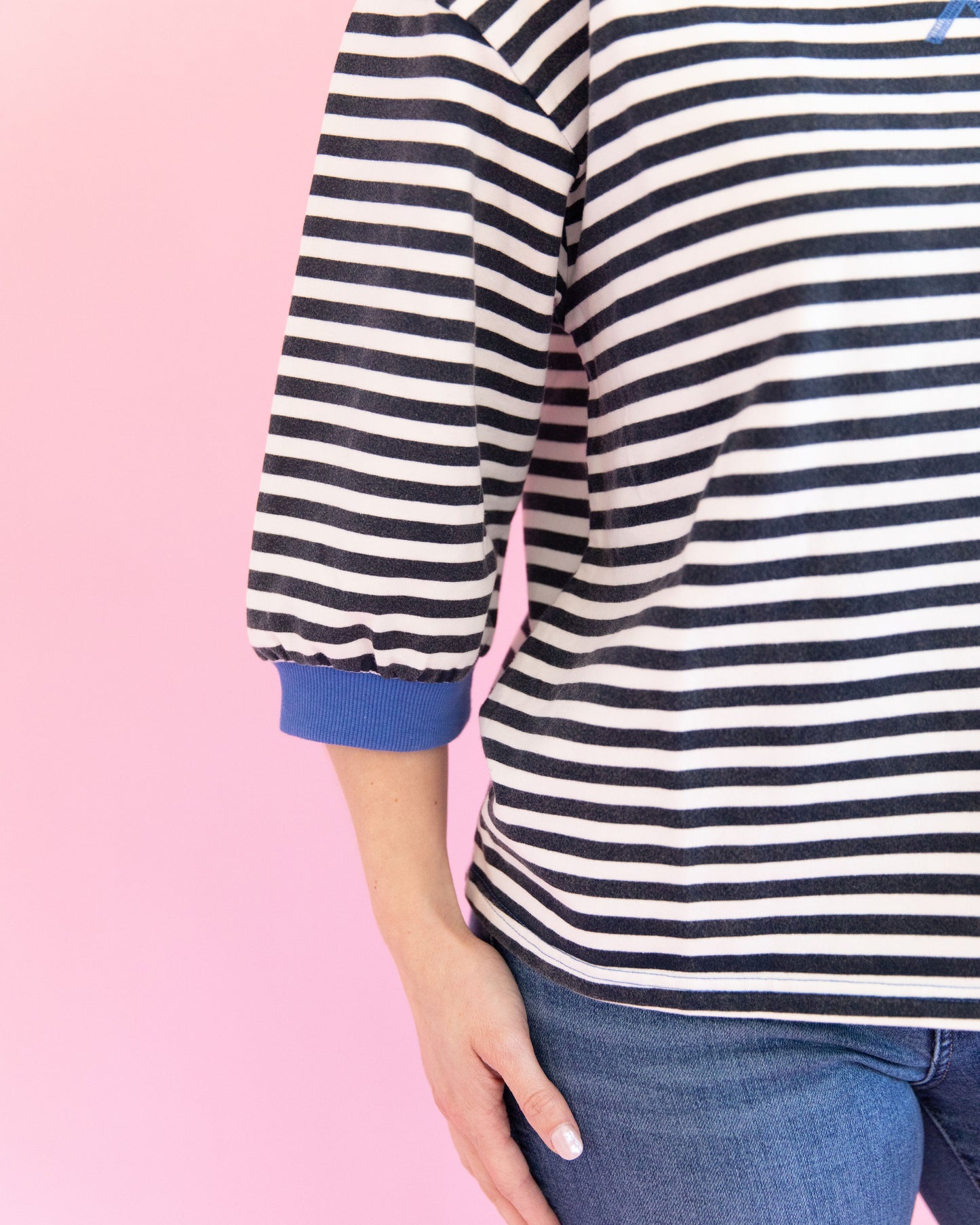 Heidi Navy Stripe Top