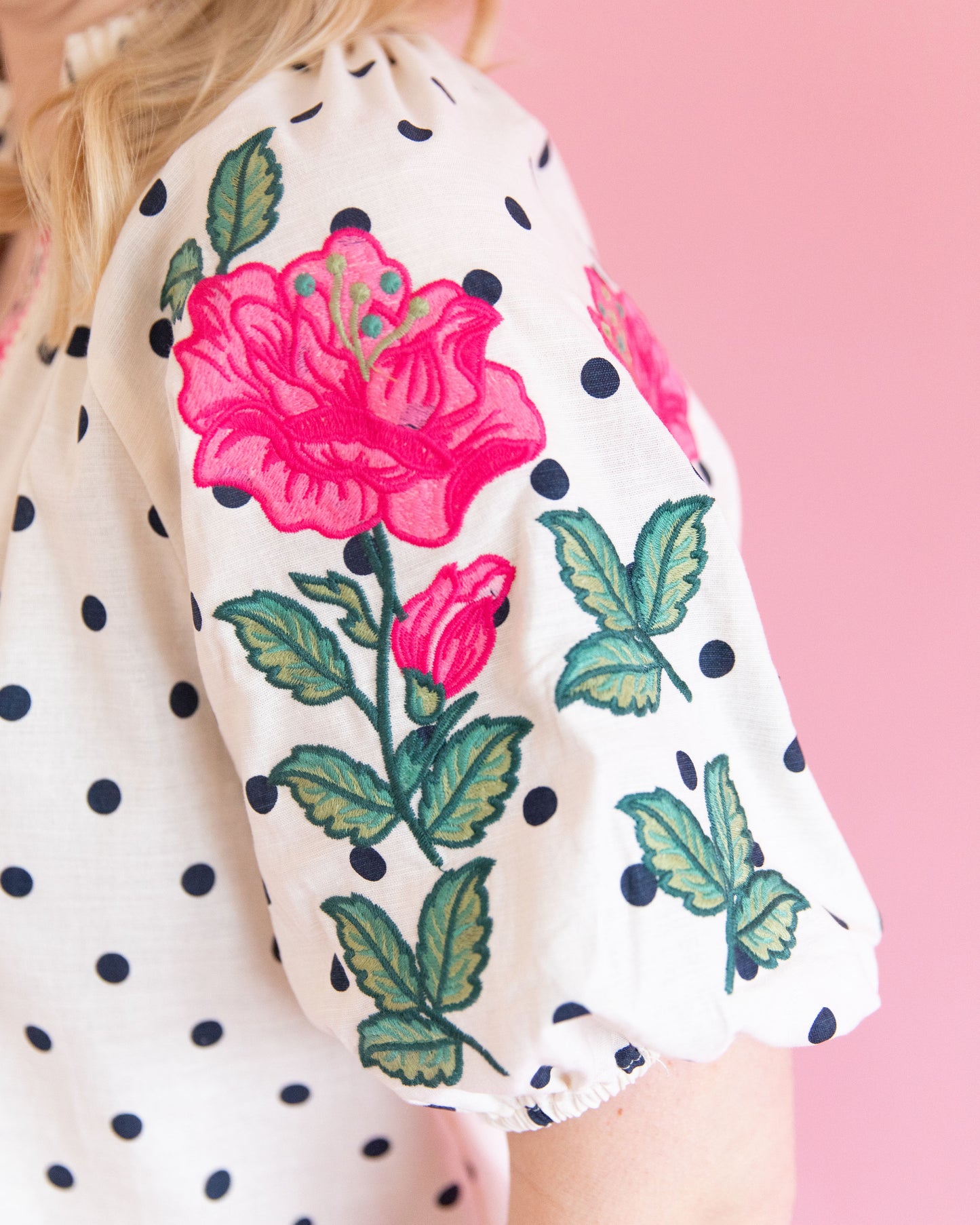 Adeline Polka Dot Top