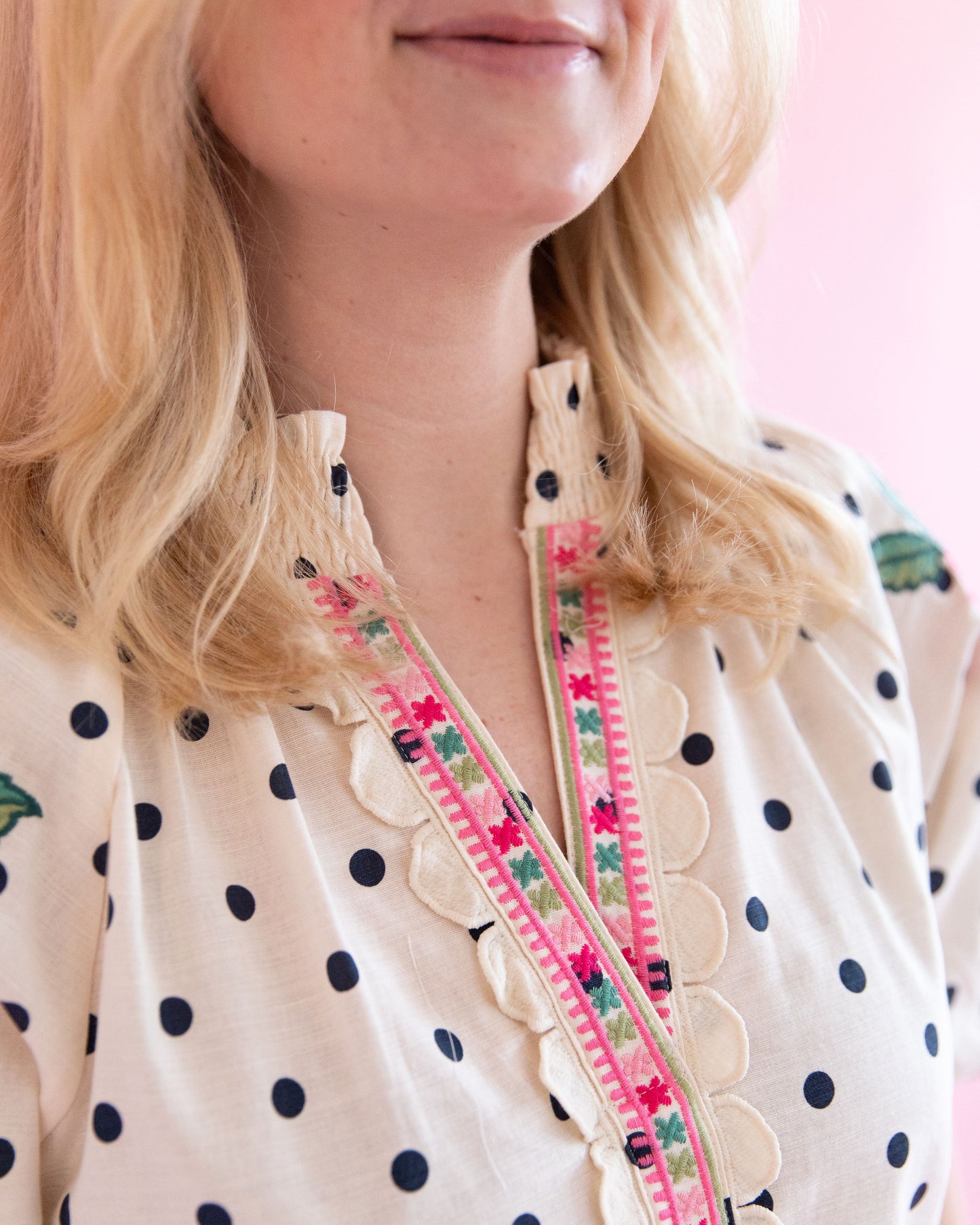 Adeline Polka Dot Top