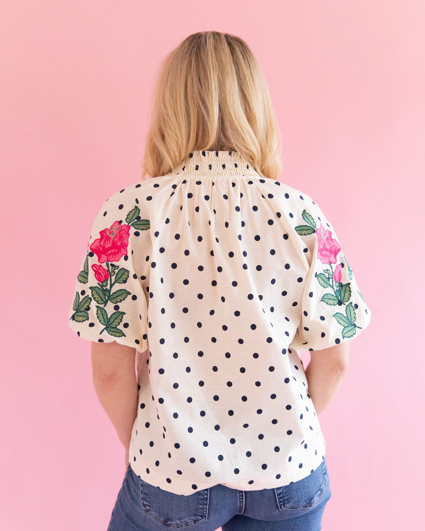 Adeline Polka Dot Top