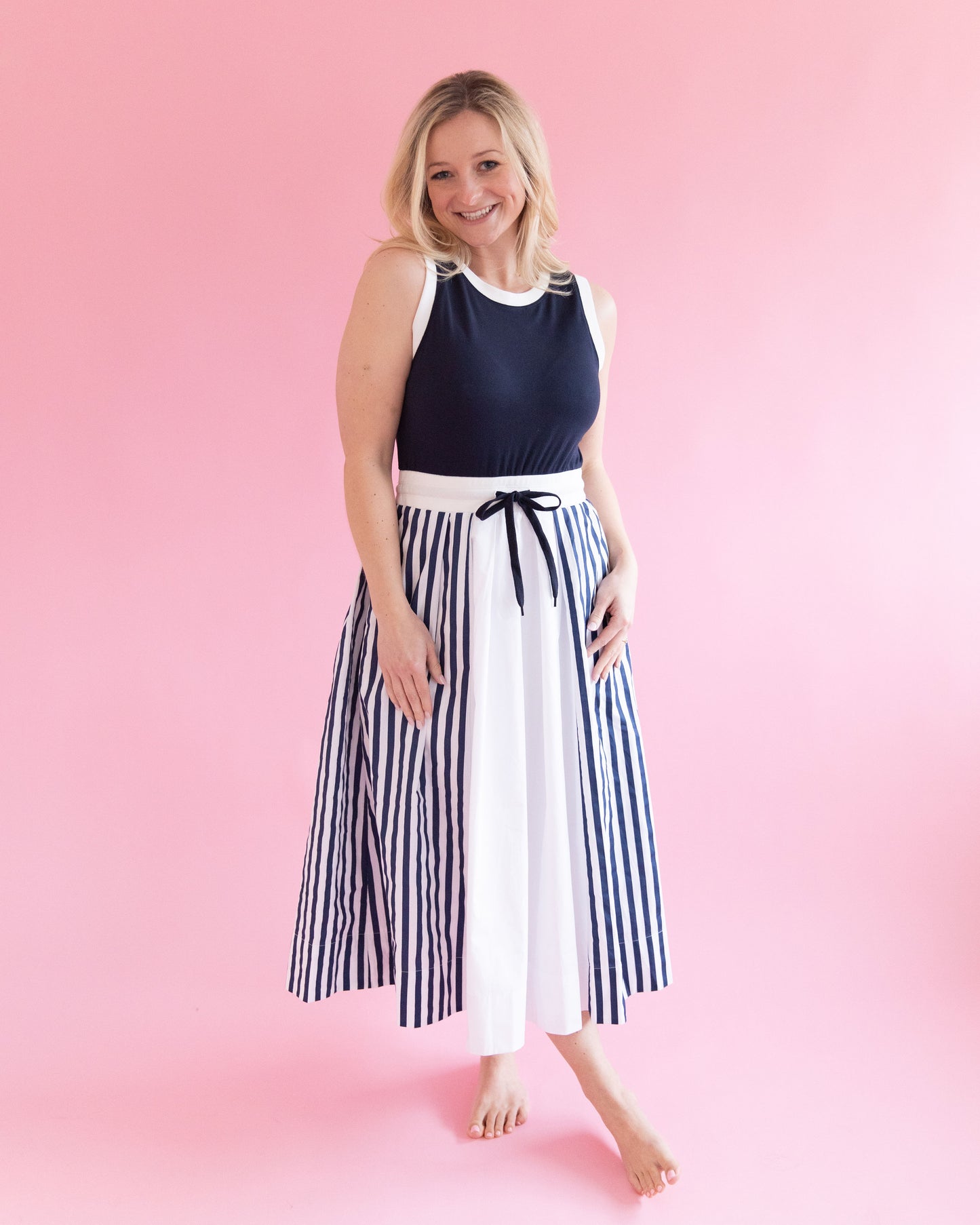 Scarlett Navy Midi Dress