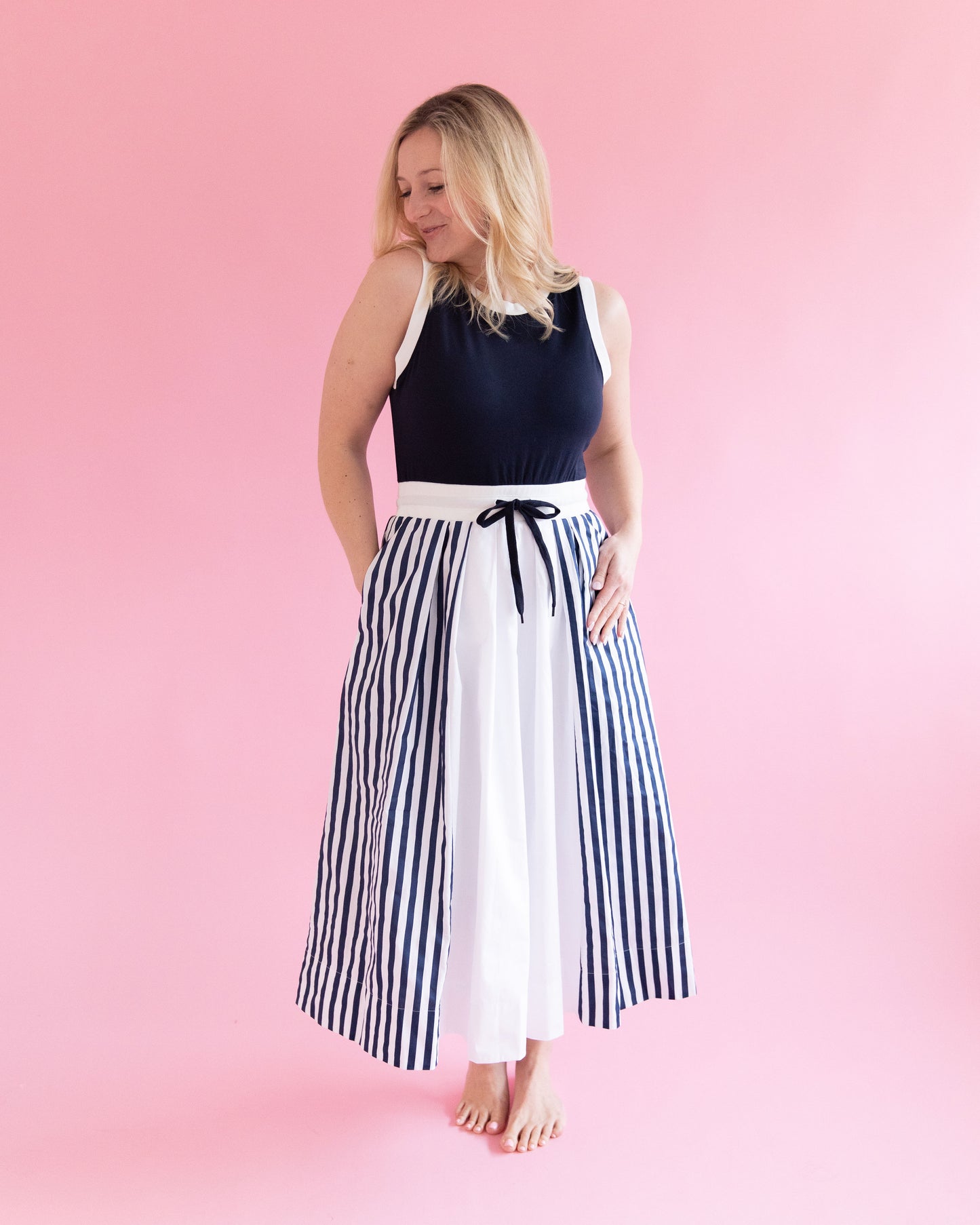 Scarlett Navy Midi Dress