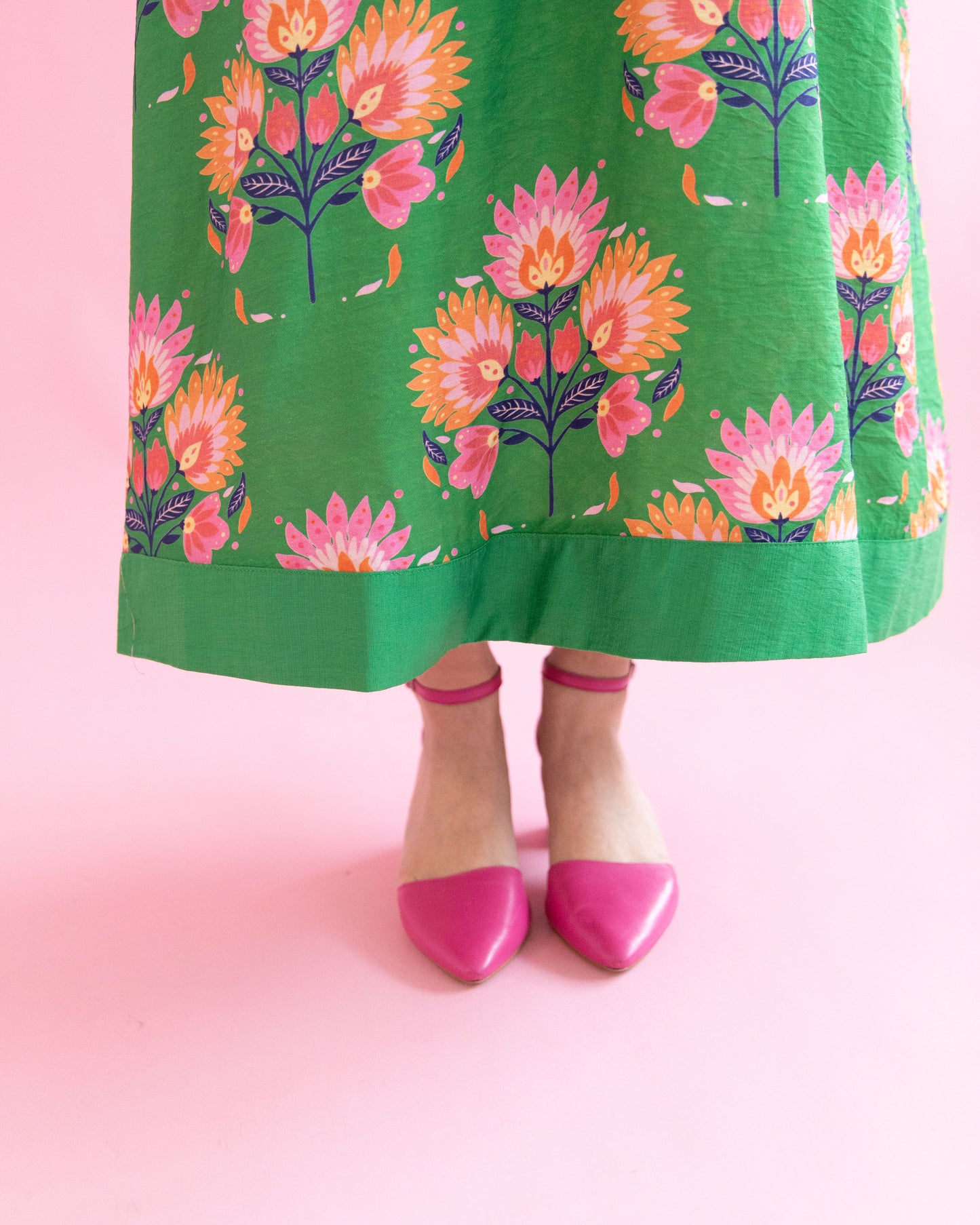 Belle Green Floral Maxi Dress