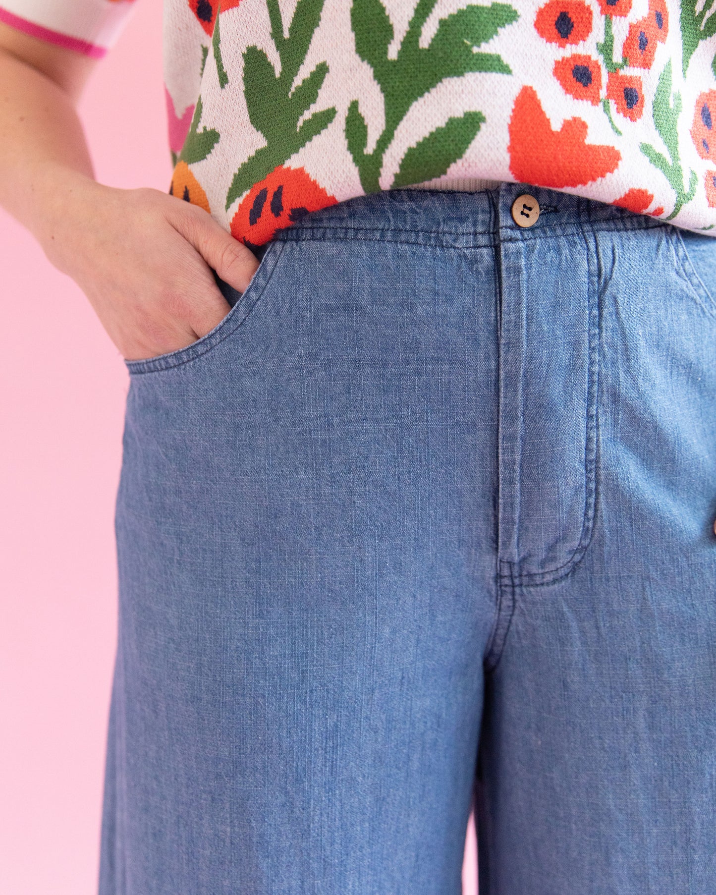 Louie Ruffle Denim Pants