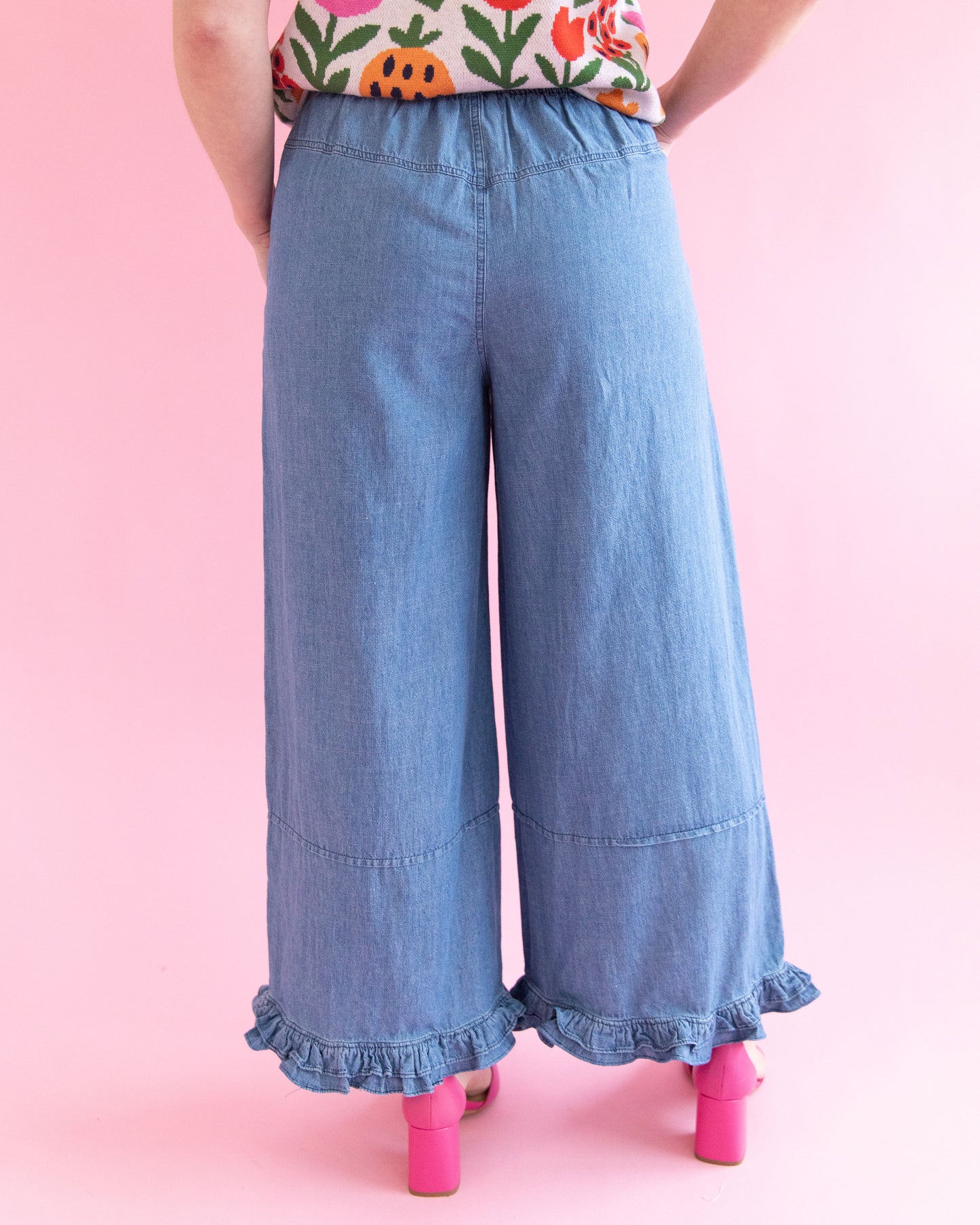 Louie Ruffle Denim Pants