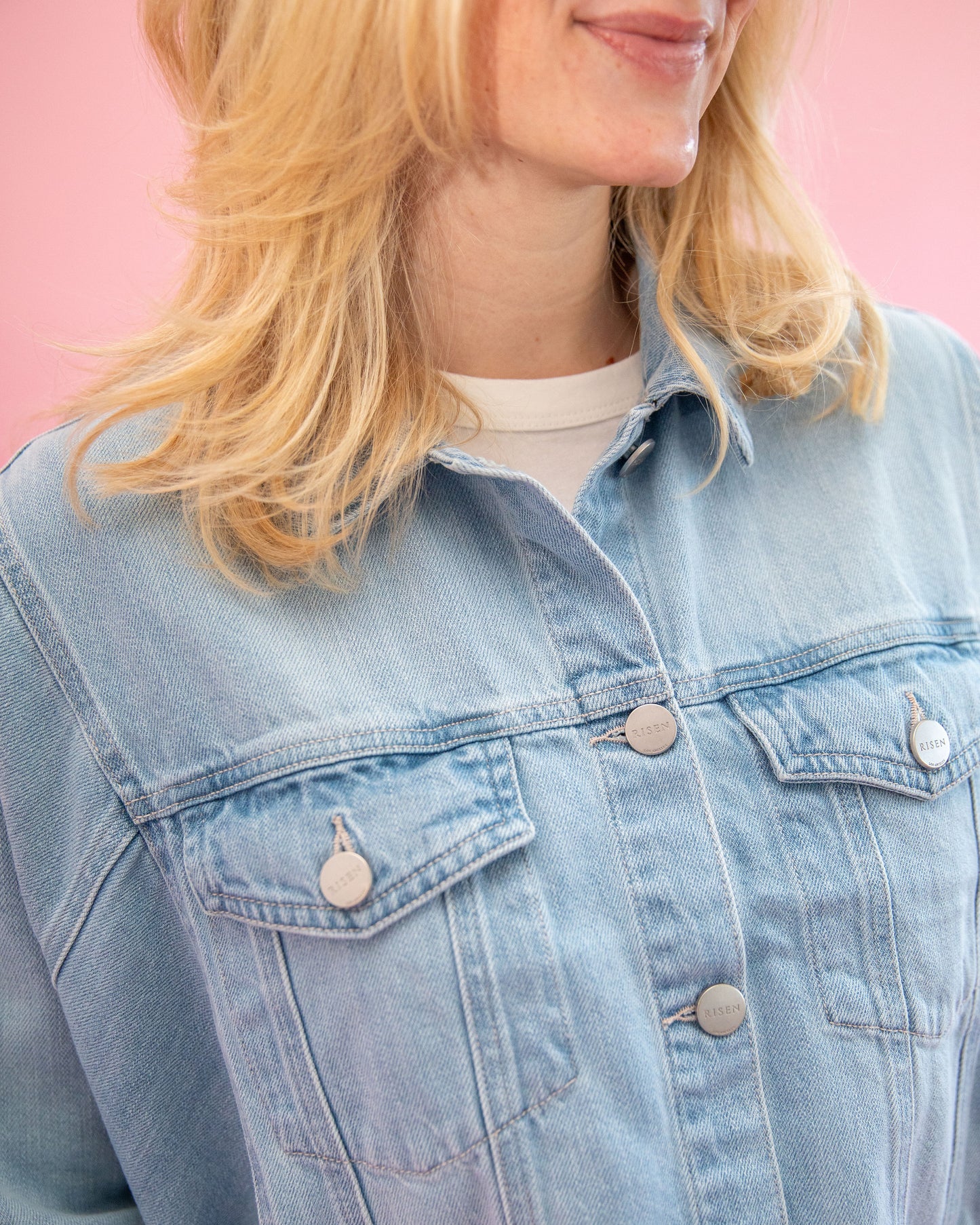 Whitlee Light Denim Cape Jacket