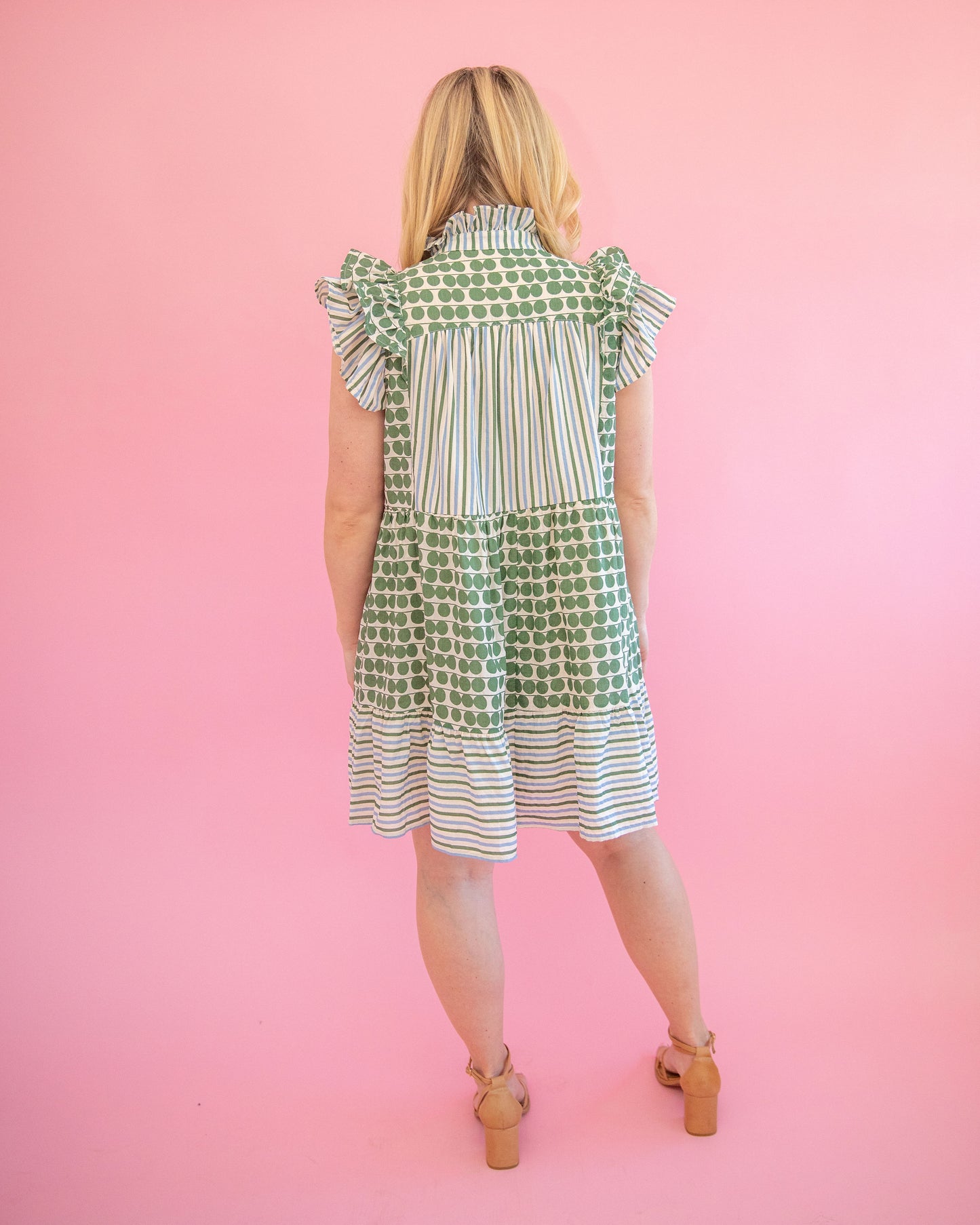 Marley Sage Patterned Dress
