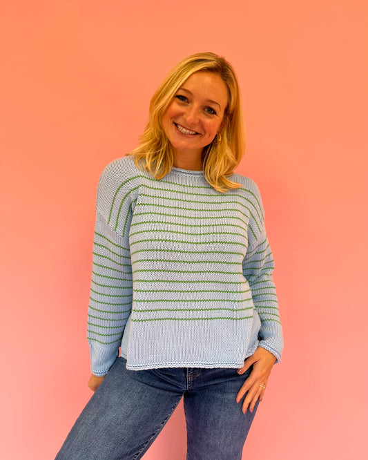 Kansas City Stripe Roll Neck Sweater