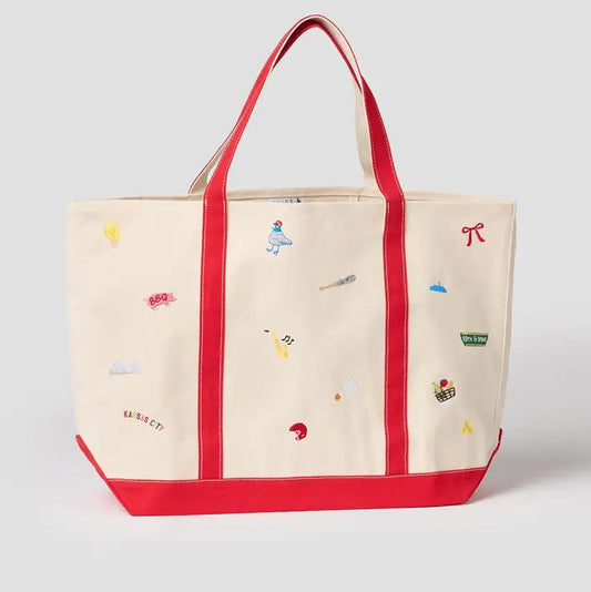 Kansas City Embroidered Large Tote
