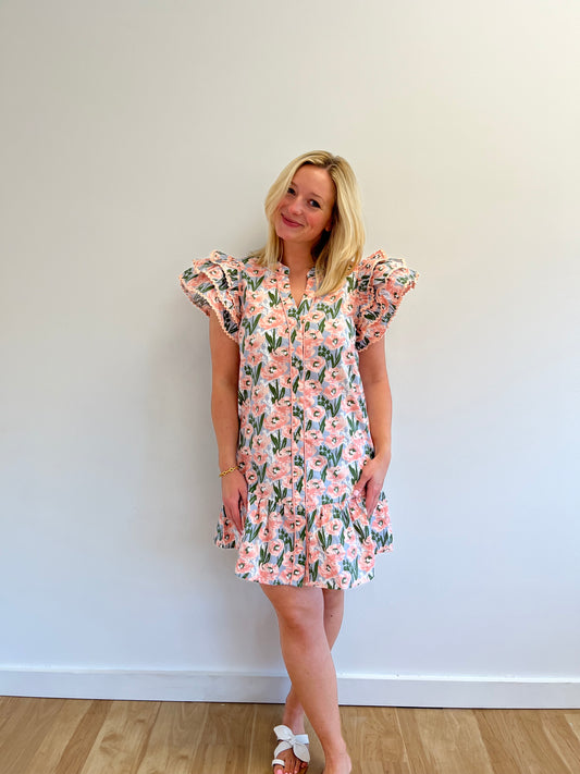 Shelby Pink Floral Dress