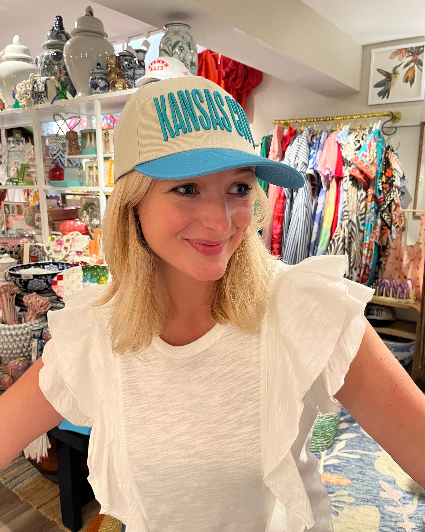 Kansas City Color Block Hat - Teal