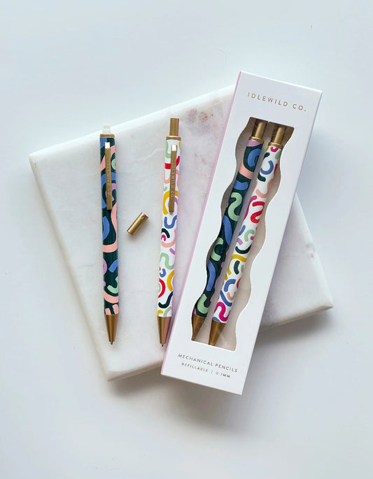 Rainbow Squiggle Mechanical Pencil - Set of 2