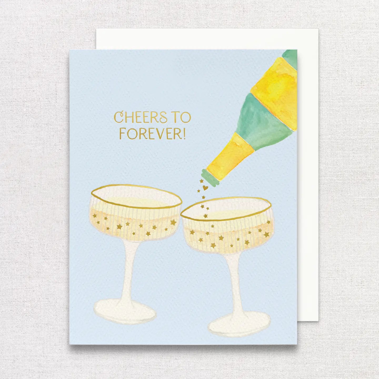 Champagne Wedding Card