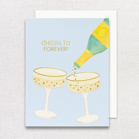 Champagne Wedding Card