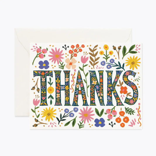 Floral Thanks Card