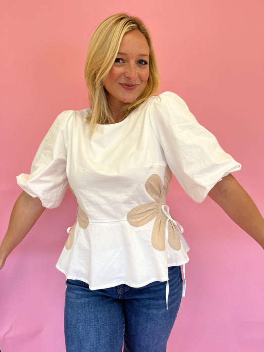 Sydney White Floral Top
