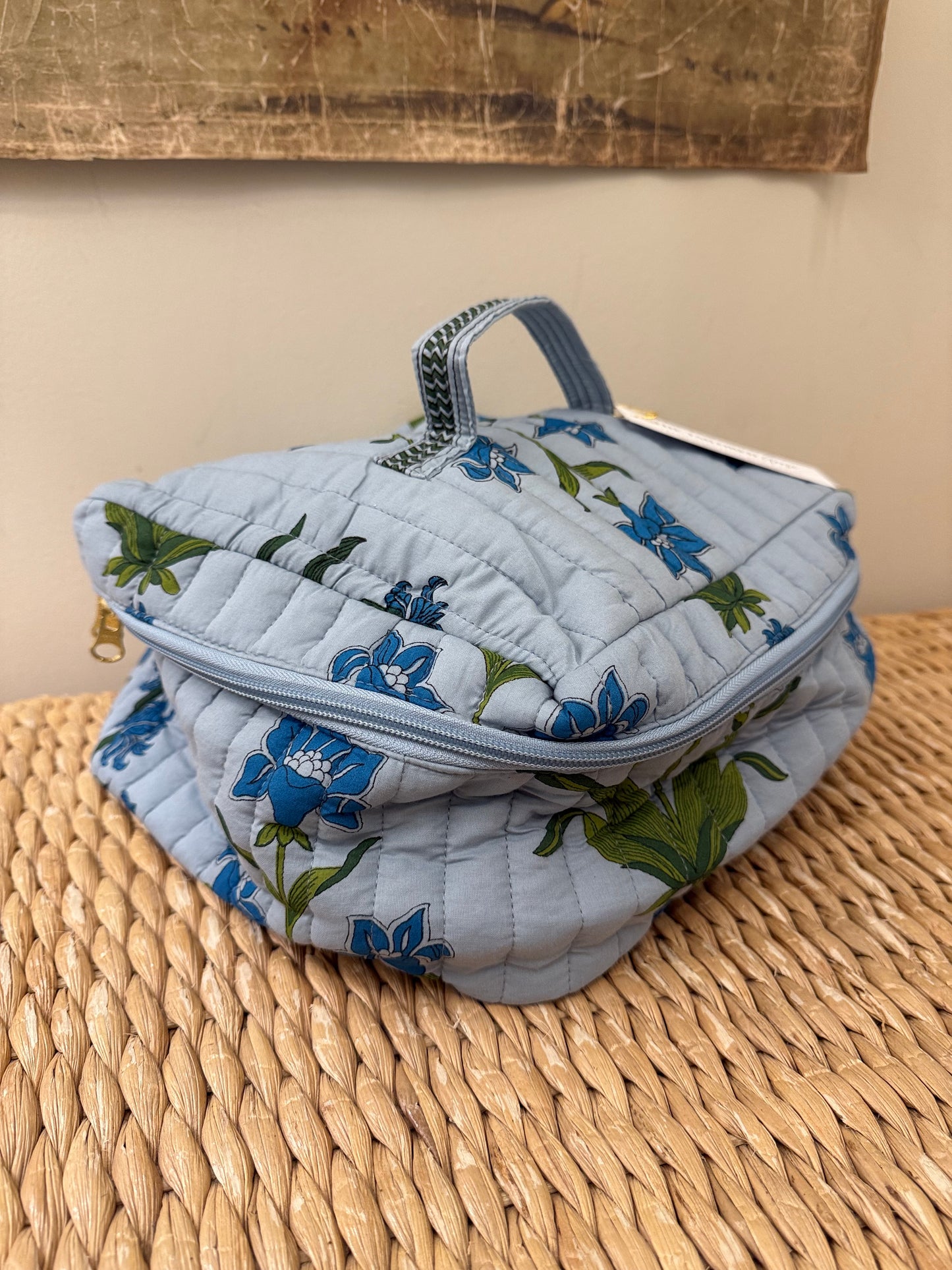 Iris Quilted Luxe Cosmetic Bag