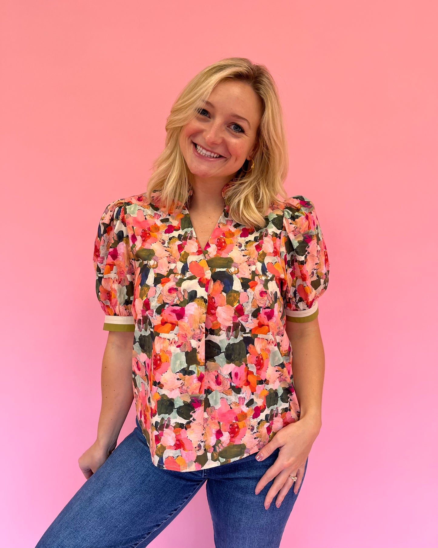 Lauren Watercolor Top
