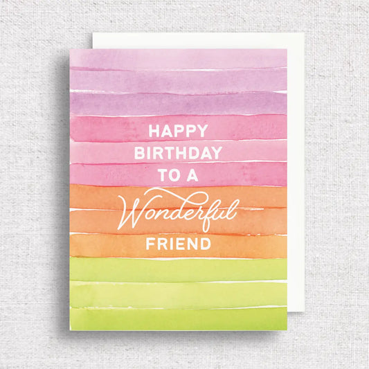 Happy Birthday Wonderful Friend Card