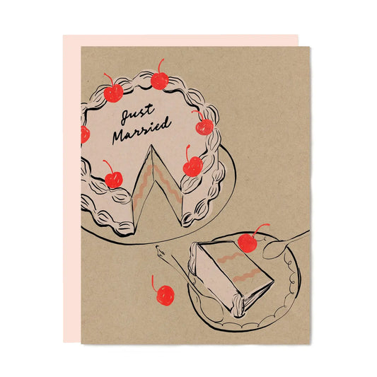 Just Married Cake Card